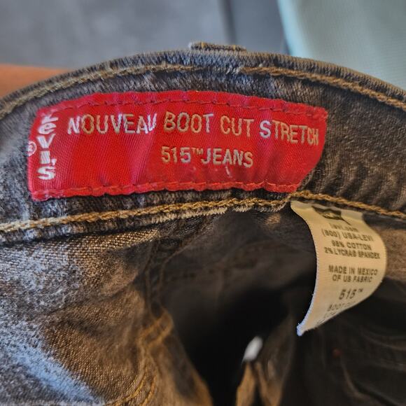 Levi's Nouveau Boot Cut Stretch | Sz 16 Miss M | Black Jeans 34W - Picture 3 of 10